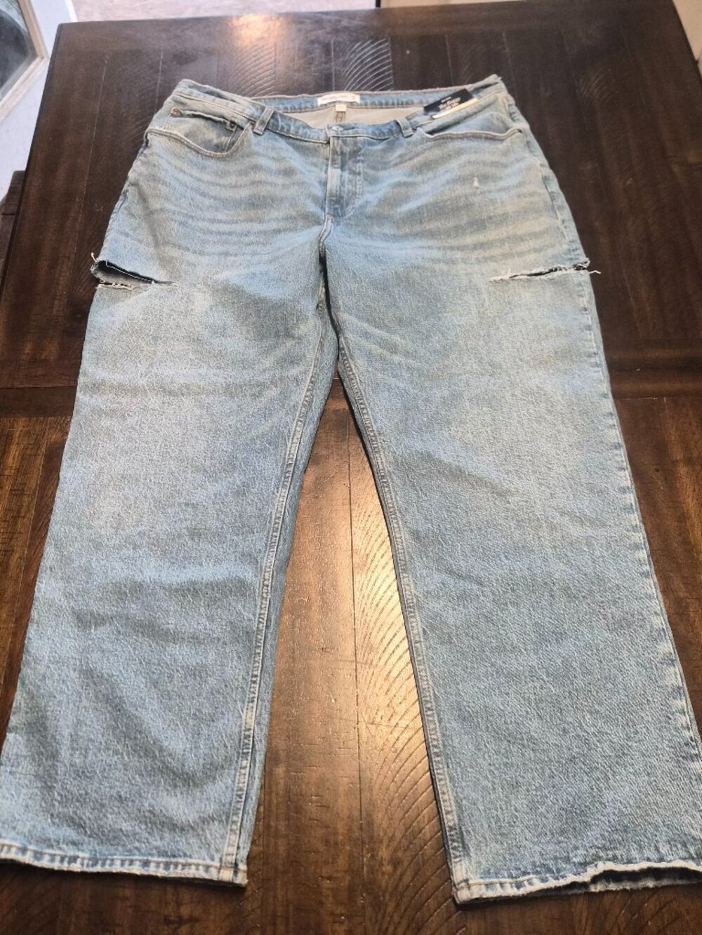 ABERCROMBIE & FITCH Jeans WOMENS Size 34/18 THE Baggy Mid Rise Curve Love G135